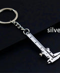 Compact Mini Vernier Caliper Key Ring With Alloy Body For Precise Measurements 0.0 To 1.57 Inches Range silver version