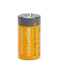Heavy Duty C Cell Alkaline Batteries 1.5V 4 Pack Top Shelf Power For Home Toys Office Clocks Bright Flashlights close-up view