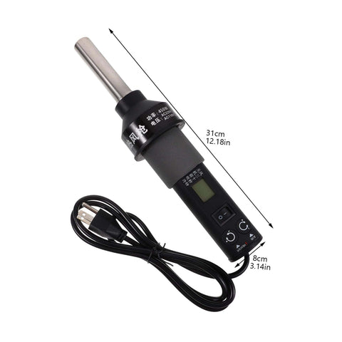 Portable 110V Heat Gun With Temperature Control For Soldering Station Desoldering Tool, Hot Air Rework And Shrink Tubing