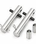 Easy Change Quick Hitch Main Pin Kit For 3 Point Tractors Cat 1 And Cat 2, Fits 7/8 Inch Ball Ends On Cat 1 Lift Arms And Includes Bushings To Adapt 1-1/8 Inch Ball Ends For Cat 2, Fast Install, Durable Steel, steel hitch pins with bushings