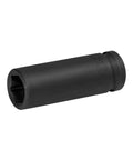 18mm Deep Impact Socket for 1/2 Inch Drive With Extra Long Reach, 6-Point Metric Cr-Mo Alloy Steel, side view