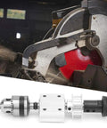 Precision Unpowered Spindle Assembly Featuring Slick B16 Drill Chuck and M10 Shaft Sleeve for DIY Mini CNC Milling Rigs and Bench Tools Rock Solid Build with metal cutting saw.
