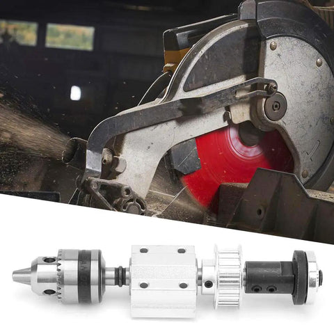 Precision Unpowered Spindle Assembly Featuring Slick B16 Drill Chuck and M10 Shaft Sleeve for DIY Mini CNC Milling Rigs and Bench Tools Rock Solid Build with metal cutting saw.