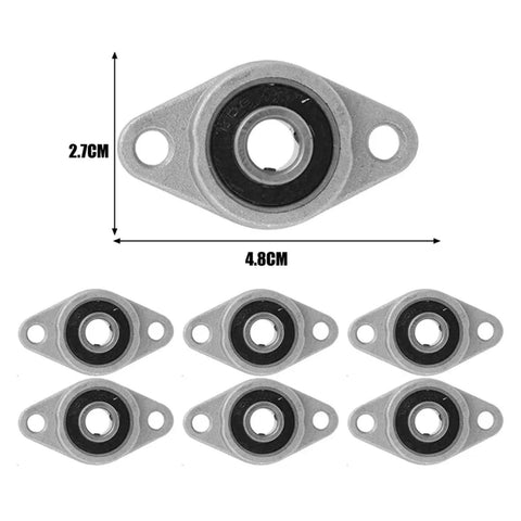 10 Pack Premium Quality Zinc Alloy Pillow Block Bearing Units For 8mm Round Shaft Rods, 4.8cm wide