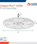 Ultra Bright LED High Bay Light 21000 To 27000 Lumens Adjustable 4000K Or 5000K UVOLT 120 347V Round Pro Ceiling Fixture
