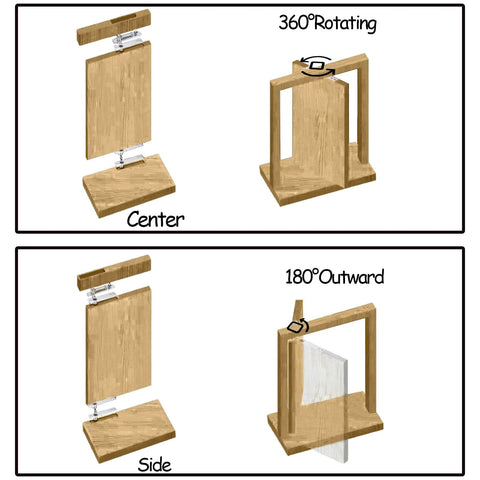 Hidden Pivot Hinges Stainless Steel For Wood And Secret Doors With 360 Degree Rotation Heavy Duty Invisible Hardware For Bookshelves