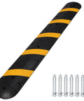Heavy Duty 84 Inch Rubber Speed Bump Kit With 2 Channel Modular Design 25000 Lb Load Capacity End Caps Cable Protector Ramp for asphalt