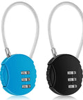 Image of 2 Pack 3 Digit Outdoor Waterproof Padlocks For Lockers Luggage Gym School Fence Toolbox Gate Case And More Heavy Duty Durable Combination Locks