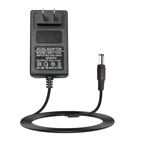AC/DC adapter with power cable for 600Lbs Magnetic Door Lock Kit With Remote Control For Your Home Security, 12V Fail Safe NC Mode