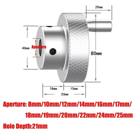 Solid Aluminum Handwheel 80mm OD For Milling Machine And Lathe With Smooth Spin And Easy Install Durable Build Perfect For Shop Grinds, 40mm aperture