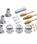Remodel Kit For Gerber 3-Handle Tub And Shower Faucets With Chrome Knob Handles, Includes 11B 1H C And 11B 4D Stems And Seats
