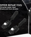 12 Pack Zipper Repair Kit With Quick Install Detachable Pulls No Sewing Needed Medium Size For Jackets Luggage And Bags Black