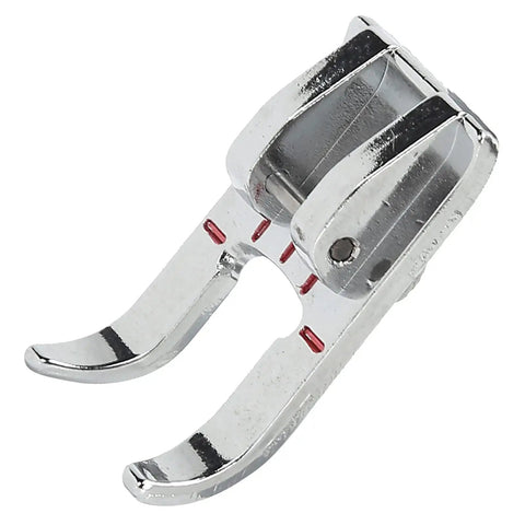 Stainless Steel Opening Patch Presser Foot With Clear View Stitching For Most Household Sewing Machines Must Have Side Cutter For Edge Finishing And A Breeze For Embroidery Appliques And Monograms, close-up