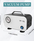 Compact Lil Portable Diaphragm Vacuum Pump 10L Min Oil Free For Lab Filtration Oilless Mini Pump With 110V Power