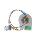 Fridge Evaporator Fan Motor WR60X10185 Replacement with wiring harness for efficient cold air circulation and easy installation.