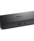 Thunderbolt 5 Docking Station Featuring Beast Mode 300W Power Delivery And Zero Lag Sync For Power Users, sleek black design with ports.