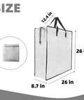 Grab-And-Go Storage Bags With Zipper And Handles For Closet Organization, Moving And Packing, Underbed Storage Organizer, 26x26x8.7 in
