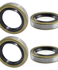 4 Pack RV And Trailer Axle Grease Seals 1.719 Inch ID 2.565 Inch OD Double Lip Rubber Steel Hub Seals For 3500 Lb EZ Lube Axles