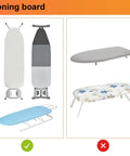 Image showing various ironing boards, highlighting suitable options for Ultimate No Fuss Laundry Room Space Saver Wall Mount setup.