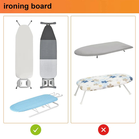 Image showing various ironing boards, highlighting suitable options for Ultimate No Fuss Laundry Room Space Saver Wall Mount setup.