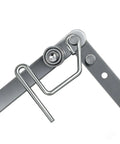 Close-up of Heavy Duty Manual Tube Bender for One Quarter Inch Tubes and 1.5-6 mm Sheet Metal, steel frame detail