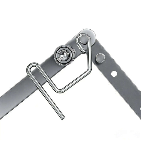 Close-up of Heavy Duty Manual Tube Bender for One Quarter Inch Tubes and 1.5-6 mm Sheet Metal, steel frame detail