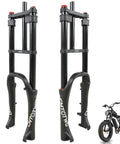 Beefy 20x4.0 Fat Tire EBike Air Suspension Fork With 185mm Travel 135mm Hub 9mm QR Double Shoulder for MTB Snow Beach