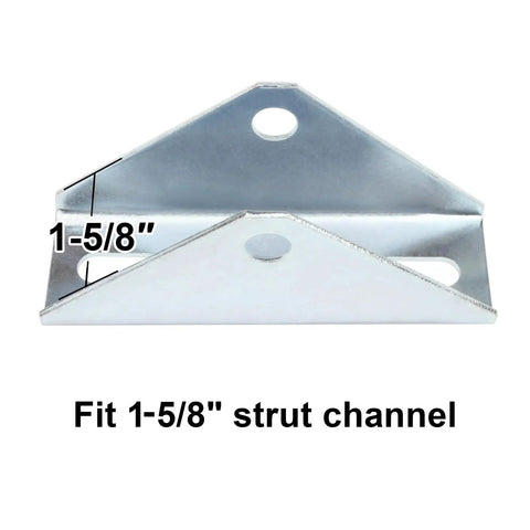 Four Piece Adjustable Tilt Mount Brackets For Solar Panels Badass Galvanized Steel Build with 1-5/8 inch strut channel fittings.