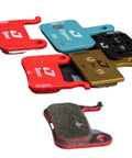 Heavy Load Disc Brake Pads Compatible With Shimano And Tektro E Bikes 1 Pair featuring various color options for electric cycle stoppers.
