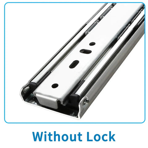 Heavy Duty Locking Drawer Slides 260 Lb Capacity With Full Extension 3 Fold, Smooth Silent Operation, Rust Resistant Finish, Steel Construction With Ball Bearing Rollers, Perfect For Cabinets, Tool Chests And Furniture without lock