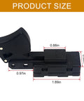 Swap These Two Rock Solid Electric Trigger Switches Into Your Tool Box Features A Snappy On Off Rotary Dial dimensions and size details.