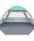 Family Beach Tent Sun Shelter With UPF 50 Plus UV Protection, Easy Setup Portable Shade Canopy, open view of interior space