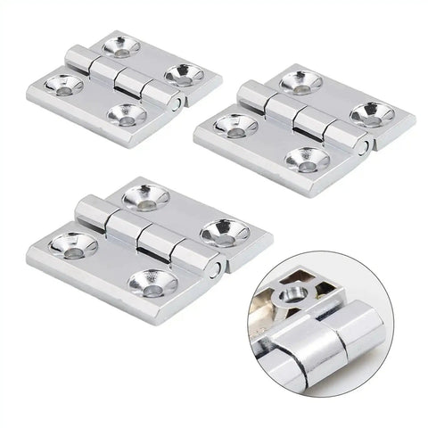 Rotating Concealed Door Hinges 1 Pack, Zinc Alloy Butt Hinge With 40mm 50mm 60mm Options, Silver Aluminum Finish