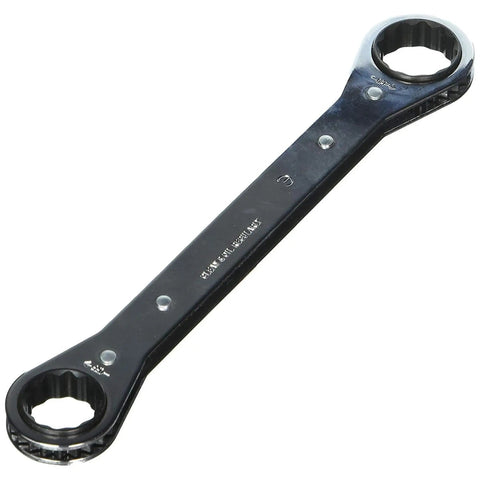12 Point Ratcheting Box Wrench, 1 Inch By 1-1/16 Inch, Heavy Duty Torque Boost Tool With Smooth Action For Tight Spaces in close-up