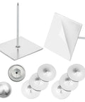 Straight Up Tough Self Stick Insulation Pins 2-1/2 Inch with galvanized finish, adhesive base, and self-locking washers.