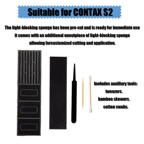 Pre Cut Self Adhesive Light Seal Foam Repair Kit For Vintage Film Cameras Stops Light Leaks Dead In Its Tracks with tools