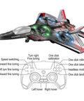 Big Power 2.4GHz RC Plane For Kids And Adults Easy To Fly Foam Airplane With LED Lights And Auto Return Fighter Jet Glider image