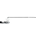 Side view of 8 Inch Universal Toilet Tank Lever Chrome With Durable Metal Arm And Plastic Nut For Strength Front Left Install
