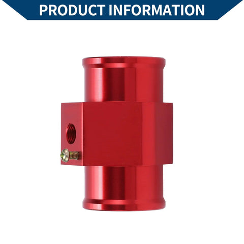 Straight Up Heavy Duty 12V 24V Universal Water Temp Sensor Kit with 1/8 NPT red adapter, showcasing its aluminum design.