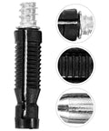 100 Piece Cam Lock Fittings With Invisible Hardware Self Tapping Cabinet Connectors And Nylon Wood Dowel Plugs, close-up of black steel connector.