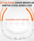 Heavy Duty Wraparound Safety Glasses Featuring Anti Fog Lens And Ansi Z87.1 Certification with adjustable silicone covers.