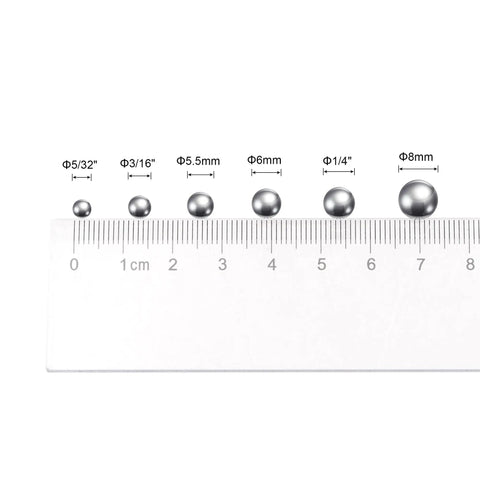 Stainless Steel Bearing Balls 5.5mm G100 Precision, 50 Pcs 304 Grade, Boss Grade Corrosion Resistant And Heat Stable, Built For Industrial Gear And DIY Projects, Heavy Duty Bearings For Machinery And Hobbyist Upgrades on ruler