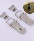 90 Degree Latch Kit With 20 Pieces Stainless Steel Spring Loaded Draw Toggle Latches shown on surface