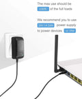 Go-To 24V DC Power Supply 1A 24W AC Adapter connected to device, wall outlet and network equipment shown