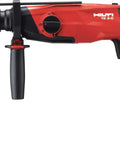 3-C 120V Rotary Hammer Kit With TE-CX Drill Bits and Wide Flat Chisel, Red Rotary Hammer Side View