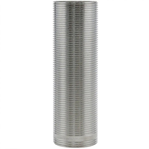 Heavy Duty Tough As Nails Four Inch Stainless Steel Faucet Extension Shank, threaded, 10cm long for solid sink mounting.