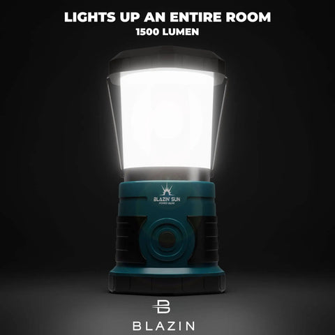 Beast 1500 Lumen Rechargeable LED Lantern With 12000mAh Power Bank, 360 Degree COB Lighting for blackouts and emergencies