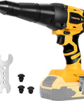 Tronyan Cordless Rivet Gun With Brushless Motor Pulls 2000 Lbs Force For 1/8 5 32 3 16 Inch Rivets Compatible With Dewalt 20v Max Battery Bare Tool with accessories