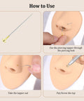 How to Use 18G Nose Studs And Horseshoe Nose Ring Set With Taper Ball Grabber Tool Threadless Flat Back Labret Earrings Lip Rings Nostril Septum Piercing Jewelry In Gold Tone Cubic Zirconia Bling For Women And Men