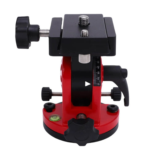 Beefy Latitude Base Adjuster For Telescopes With Rock Solid Wear Resistant Aluminum Alloy Mount Accessory With Dual Knobs For Precise 0 To 90 Degree Tilt And Stable Tracking On Equatorial Mounts Easy Installation Red Finish, shown in red with tilt scale and knobs